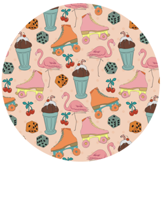 Patins e flamingo