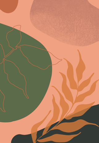 Terra abstract shapes and plants III