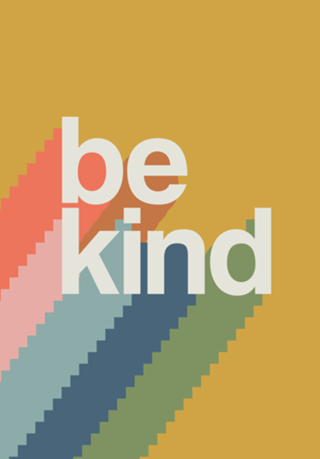 Be kind rainbow - mustard