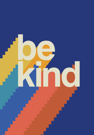 Be kind rainbow - blue