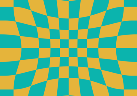 Pinch checkerboard pattern chartreuse sapphire