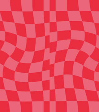 Twirl checkerboard red and watermelon