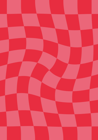 Twirl checkerboard red and watermelon