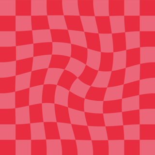 Twirl checkerboard red and watermelon