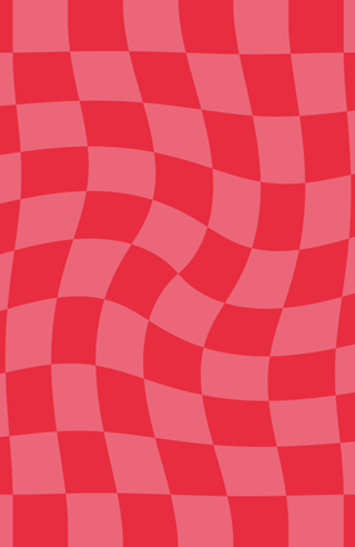Twirl checkerboard red and watermelon