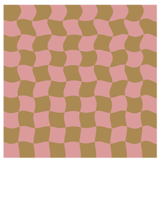Wavy checkerboard gold pink