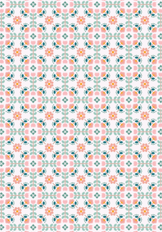 Spring floral tiles