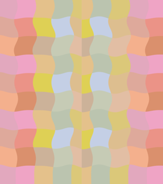 Wavy checkerboard pattern rainbow
