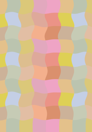 Wavy checkerboard pattern rainbow