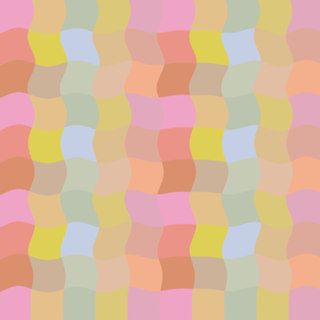 Wavy checkerboard pattern rainbow