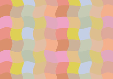 Wavy checkerboard pattern rainbow
