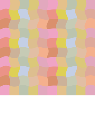 Wavy checkerboard pattern rainbow