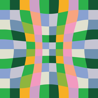 Pinch checkerboard pattern print