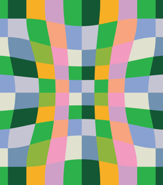 Pinch checkerboard pattern print