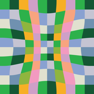 Pinch checkerboard pattern print