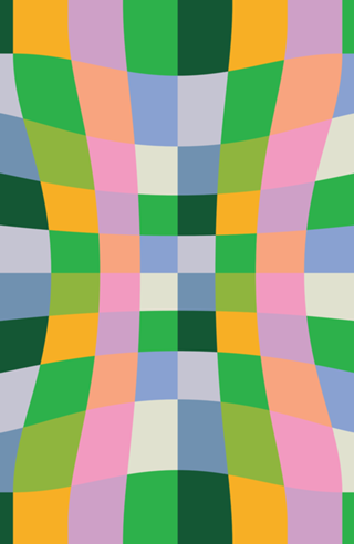 Pinch checkerboard pattern print