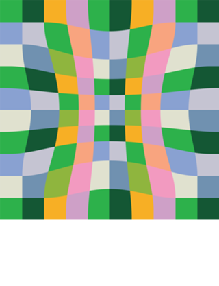 Pinch checkerboard pattern print