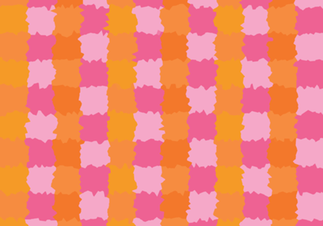 Crystals checkerboard orange and pink