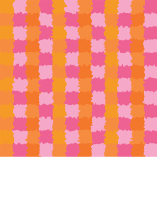 Crystals checkerboard orange and pink
