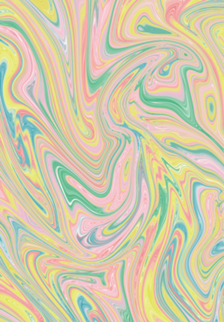 Abstract rainbow swirl 60s