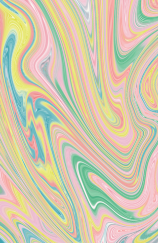 Abstract rainbow swirl 60s