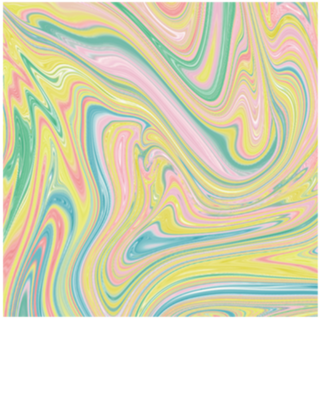 Abstract rainbow swirl 60s