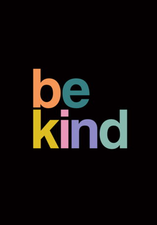 Be kind sorbet colors black background
