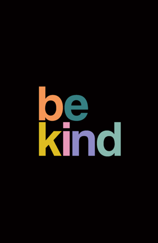 Be kind sorbet colors black background