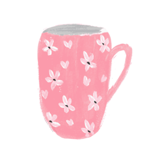 Caneca Rosa Florida