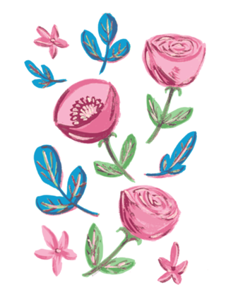 Flores em Guache
