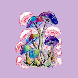 Aquarela Cogumelos Espaciais