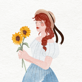 Girl and Sunflower