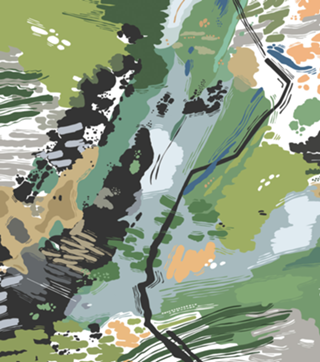 Abstract nature lagoon D