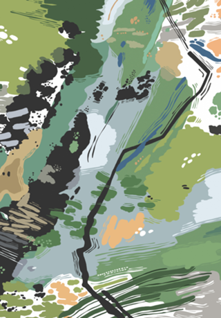 Abstract nature lagoon D
