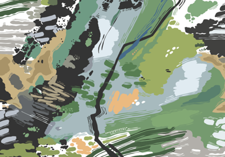 Abstract nature lagoon D