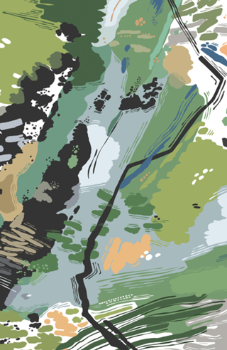 Abstract nature lagoon D