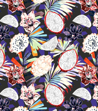 Dark vibrant fruits tropical
