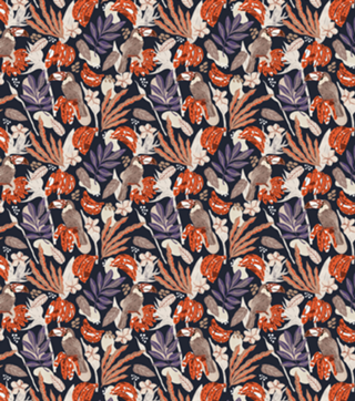 Abstract toucans in the dark jungle
