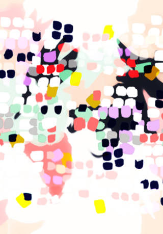 Artistic brush strokes R