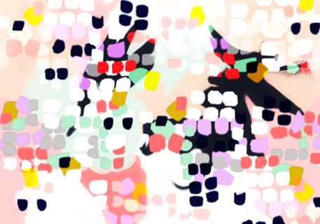 Artistic brush strokes R