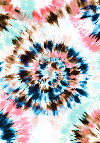 Tie Dye Colorful Waves I