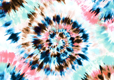 Tie Dye Colorful Waves I