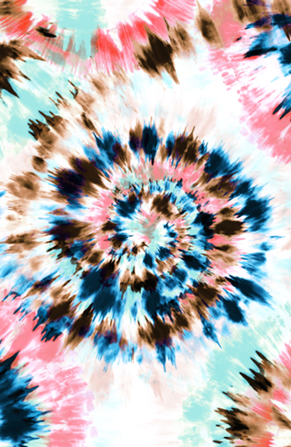 Tie Dye Colorful Waves I