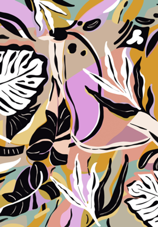 Tropical modern simple graphic O