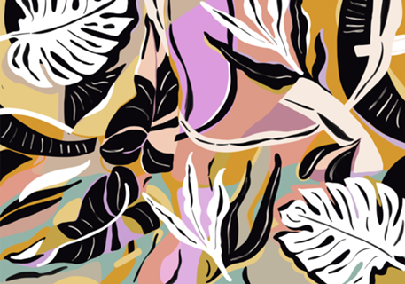 Tropical modern simple graphic O