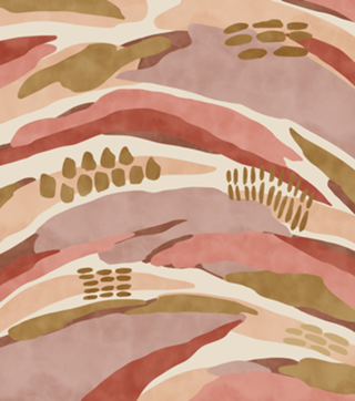 Modern wavy brush strokes