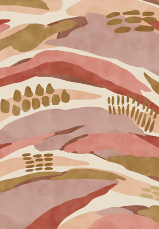 Modern wavy brush strokes