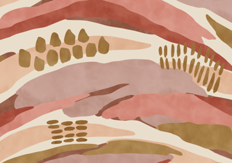 Modern wavy brush strokes