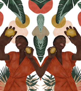 Woman with lemons