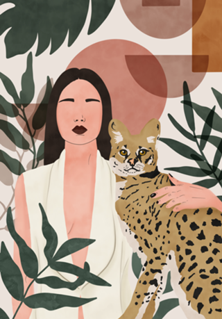 Wild cat woman